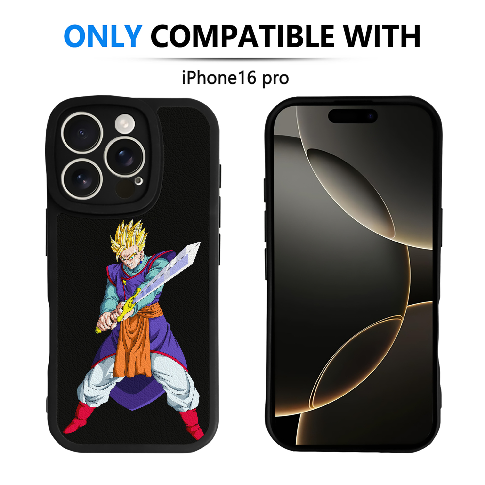 （画像用） ドラゴンボール 孫 悟飯（そんごはん）DRAGON BALL Son Gohan 【iPhone 16シリーズ対応】シリコンスマホケース（レザー調） 材質：シリコン